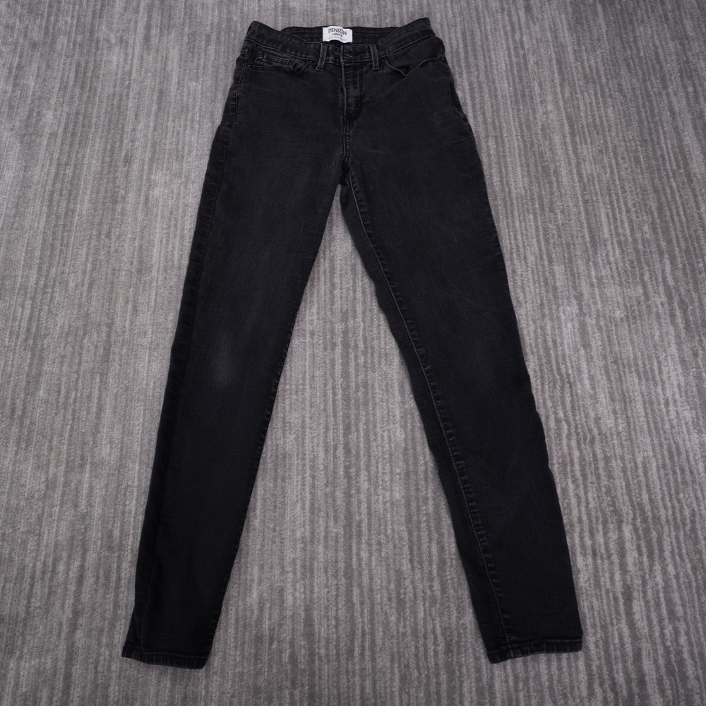 Denizen Levi's High Rise Skinny Jeans Womens 6M Black Excellent Stretch Denim